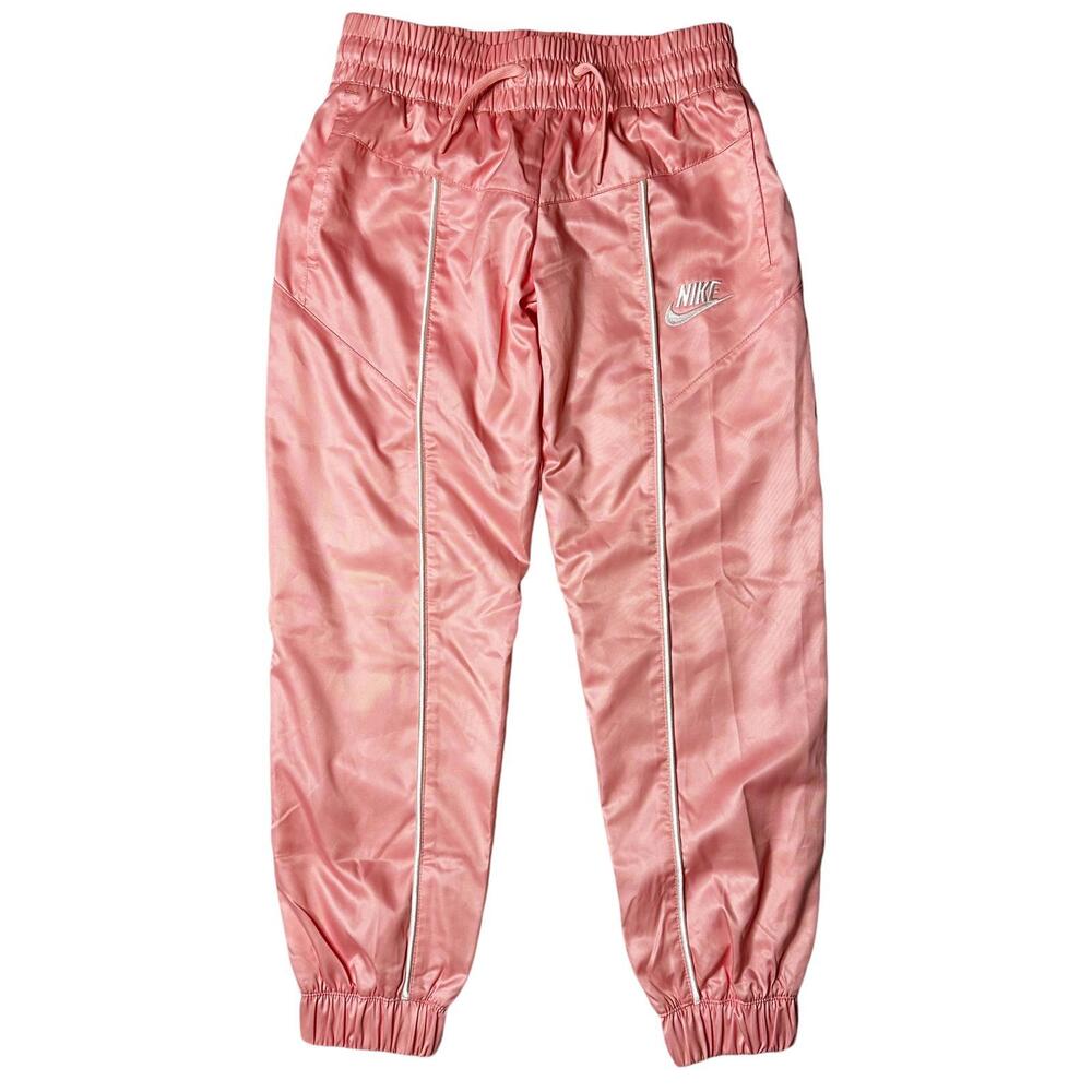 Nike Sportswear Satin Track Pants Joggers Pink Youth Girls M